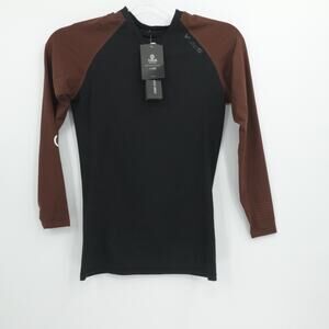 Virus Shirt Mens Medium‎ Black Brown Rashguard Performance Compression Workout